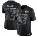 Men's Kansas City Chiefs #87 Travis Kelce Black 2026 F.U.S.E. Salute to Service Limited Football Stitched Jersey