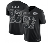 Men's Kansas City Chiefs #87 Travis Kelce Black 2026 F.U.S.E. Salute to Service Limited Football Stitched Jersey