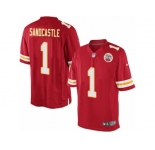 Men's Nike Kansas City Chiefs #1 Leon Sandcastle Limited Red Team Color NFL Jersey