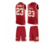 Men's Nike Kansas City Chiefs #23 Phillip Gaines Limited Red Tank Top Suit NFL Jersey