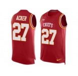 Men's Nike Kansas City Chiefs #27 Kenneth Acker Limited Red Player Name & Number Tank Top NFL Jersey