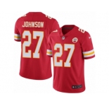 Men's Nike Kansas City Chiefs #27 Larry Johnson Limited Red Rush NFL Jersey