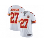 Men's Nike Kansas City Chiefs #27 Larry Johnson Vapor Untouchable Limited White NFL Jersey