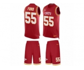 Men's Nike Kansas City Chiefs #55 Dee Ford Limited Red Tank Top Suit NFL Jersey