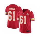 Men's Nike Kansas City Chiefs #61 Mitch Morse Limited Red Rush NFL Jersey