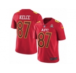Men's Nike Kansas City Chiefs #87 Travis Kelce Limited Red 2017 Pro Bowl NFL Jersey