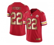 Nike Kansas City Chiefs #22 Marcus Peters Red Men's Stitched NFL Limited Gold Rush Jersey