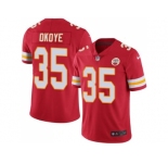 Nike Kansas City Chiefs #35 Christian Okoye Red Men's Stitched NFL Limited Rush Jersey