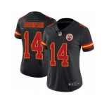 Women Nike Kansas City Chiefs #14 Demarcus Robinson Limited Black Rush Vapor Untouchable NFL Jersey
