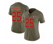 Women Nike Kansas City Chiefs #25 Kenneth Acker Limited Olive 2017 Salute to Service NFL Jersey