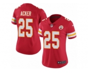 Women Nike Kansas City Chiefs #25 Kenneth Acker Red Team Color Vapor Untouchable Limited Player NFL Jersey
