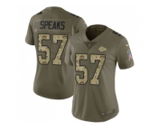 Women Nike Kansas City Chiefs #57 Breeland Speaks Olive Camo Stitched NFL Limited 2017 Salute to Service Jersey