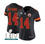 Women's Kansas City Chiefs #14 Sammy Watkins Limited Black Rush Vapor Untouchable Super Bowl LIV Bound Football Jersey