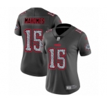 Women's Kansas City Chiefs #15 Patrick Mahomes II Limited Gray Static Fashion Football Jersey