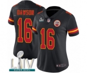 Women's Kansas City Chiefs #16 Len Dawson Limited Black Rush Vapor Untouchable Super Bowl LIV Bound Football Jersey