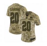 Women's Kansas City Chiefs #20 Morris Claiborne Limited Camo 2018 Salute to Service Football Jersey