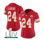 Women's Kansas City Chiefs #24 Jordan Lucas Red Team Color Vapor Untouchable Limited Player Super Bowl LIV Bound Football Jersey