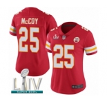 Women's Kansas City Chiefs #25 LeSean McCoy Red Team Color Vapor Untouchable Limited Player Super Bowl LIV Bound Football Jersey