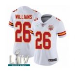 Women's Kansas City Chiefs #26 Damien Williams White Vapor Untouchable Limited Player Super Bowl LIV Bound Football Jersey