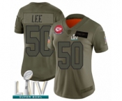 Women's Kansas City Chiefs #50 Darron Lee Limited Olive 2019 Salute to Service Super Bowl LIV Bound Football Jersey