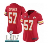 Women's Kansas City Chiefs #57 Breeland Speaks Red Team Color Vapor Untouchable Limited Player Super Bowl LIV Bound Football Jersey
