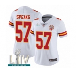 Women's Kansas City Chiefs #57 Breeland Speaks White Vapor Untouchable Limited Player Super Bowl LIV Bound Football Jersey