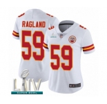 Women's Kansas City Chiefs #59 Reggie Ragland White Vapor Untouchable Limited Player Super Bowl LIV Bound Football Jersey