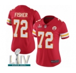 Women's Kansas City Chiefs #72 Eric Fisher Red Team Color Vapor Untouchable Limited Player Super Bowl LIV Bound Football Jersey