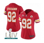 Women's Kansas City Chiefs #92 Tanoh Kpassagnon Red Team Color Vapor Untouchable Limited Player Super Bowl LIV Bound Football Jersey