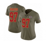 Women's Kansas City Chiefs #97 Alex Okafor Limited Olive 2017 Salute to Service Football Jersey