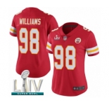 Women's Kansas City Chiefs #98 Xavier Williams Red Team Color Vapor Untouchable Limited Player Super Bowl LIV Bound Football Jersey