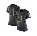 Women's Nike Kansas City Chiefs #11 Alex Smith Limited Black 2016 Salute to Service NFL Jersey