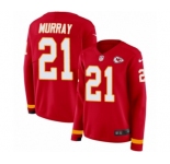 Women's Nike Kansas City Chiefs #21 Eric Murray Limited Red Therma Long Sleeve NFL Jersey