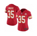Women's Nike Kansas City Chiefs #35 Christian Okoye Limited Red Rush NFL Jersey