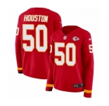 Women's Nike Kansas City Chiefs #50 Justin Houston Limited Red Therma Long Sleeve NFL Jersey