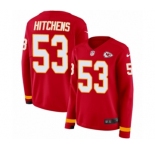 Women's Nike Kansas City Chiefs #53 Anthony Hitchens Limited Red Therma Long Sleeve NFL Jersey
