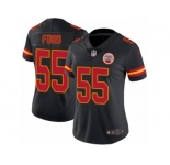 Women's Nike Kansas City Chiefs #55 Dee Ford Limited Black Rush NFL Jersey