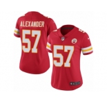 Women's Nike Kansas City Chiefs #57 D.J. Alexander Limited Red Rush NFL Jersey