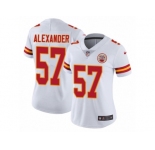 Women's Nike Kansas City Chiefs #57 D.J. Alexander Vapor Untouchable Limited White NFL Jersey