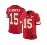 Youth Chiefs #15 Patrick Mahomes II Red Stitched NFL Limited Rush Jersey