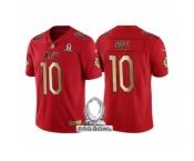Youth Kansas City Chiefs #10 Tyreek Hill AFC 2017 Pro Bowl Red Gold Limited Jersey