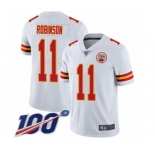 Youth Kansas City Chiefs #11 Demarcus Robinson White Vapor Untouchable Limited Player 100th Season Football Jersey