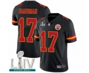 Youth Kansas City Chiefs #17 Mecole Hardman Limited Black Rush Vapor Untouchable Super Bowl LIV Bound Football Jersey