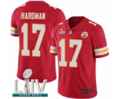 Youth Kansas City Chiefs #17 Mecole Hardman Red Team Color Vapor Untouchable Limited Player Super Bowl LIV Bound Football Jersey