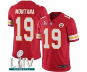 Youth Kansas City Chiefs #19 Joe Montana Red Team Color Vapor Untouchable Limited Player Super Bowl LIV Bound Football Jersey