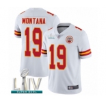 Youth Kansas City Chiefs #19 Joe Montana White Vapor Untouchable Limited Player Super Bowl LIV Bound Football Jersey