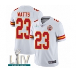 Youth Kansas City Chiefs #23 Armani Watts White Vapor Untouchable Limited Player Super Bowl LIV Bound Football Jersey