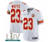 Youth Kansas City Chiefs #23 Armani Watts White Vapor Untouchable Limited Player Super Bowl LIV Bound Football Jersey