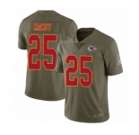Youth Kansas City Chiefs #25 LeSean McCoy Limited Olive 2017 Salute to Service Football Jersey