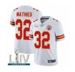 Youth Kansas City Chiefs #32 Tyrann Mathieu White Vapor Untouchable Limited Player Super Bowl LIV Bound Football Jersey